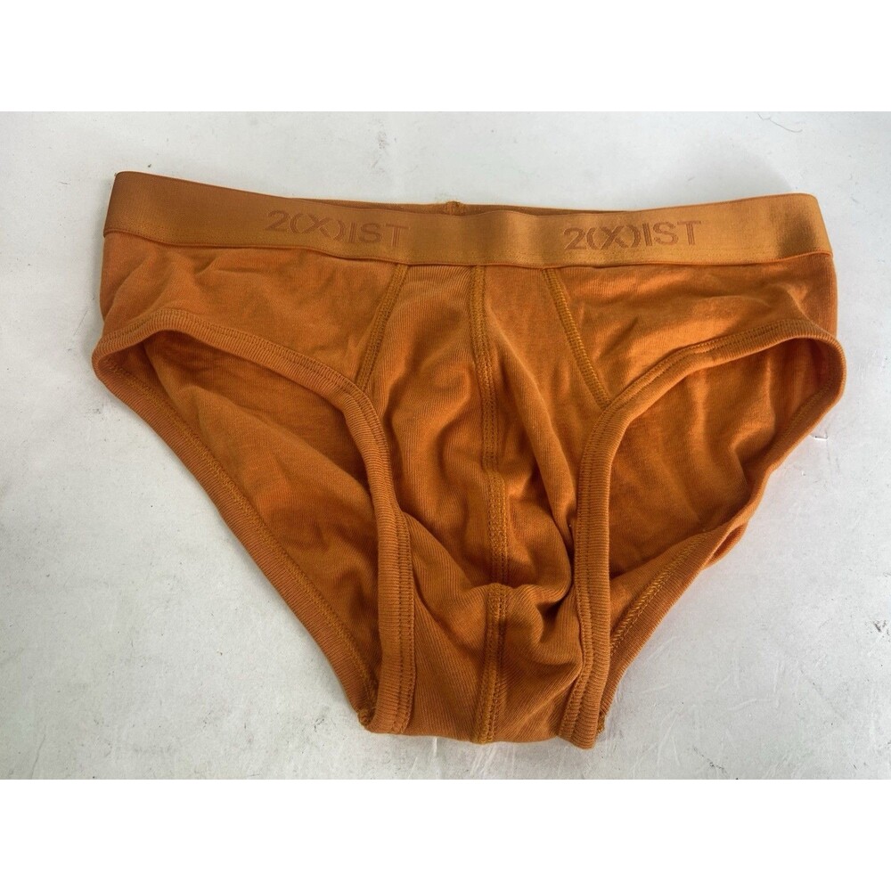 2xist Essential Cotton 1 Piece Low Rise Brief Orange Underwear Mens Size M